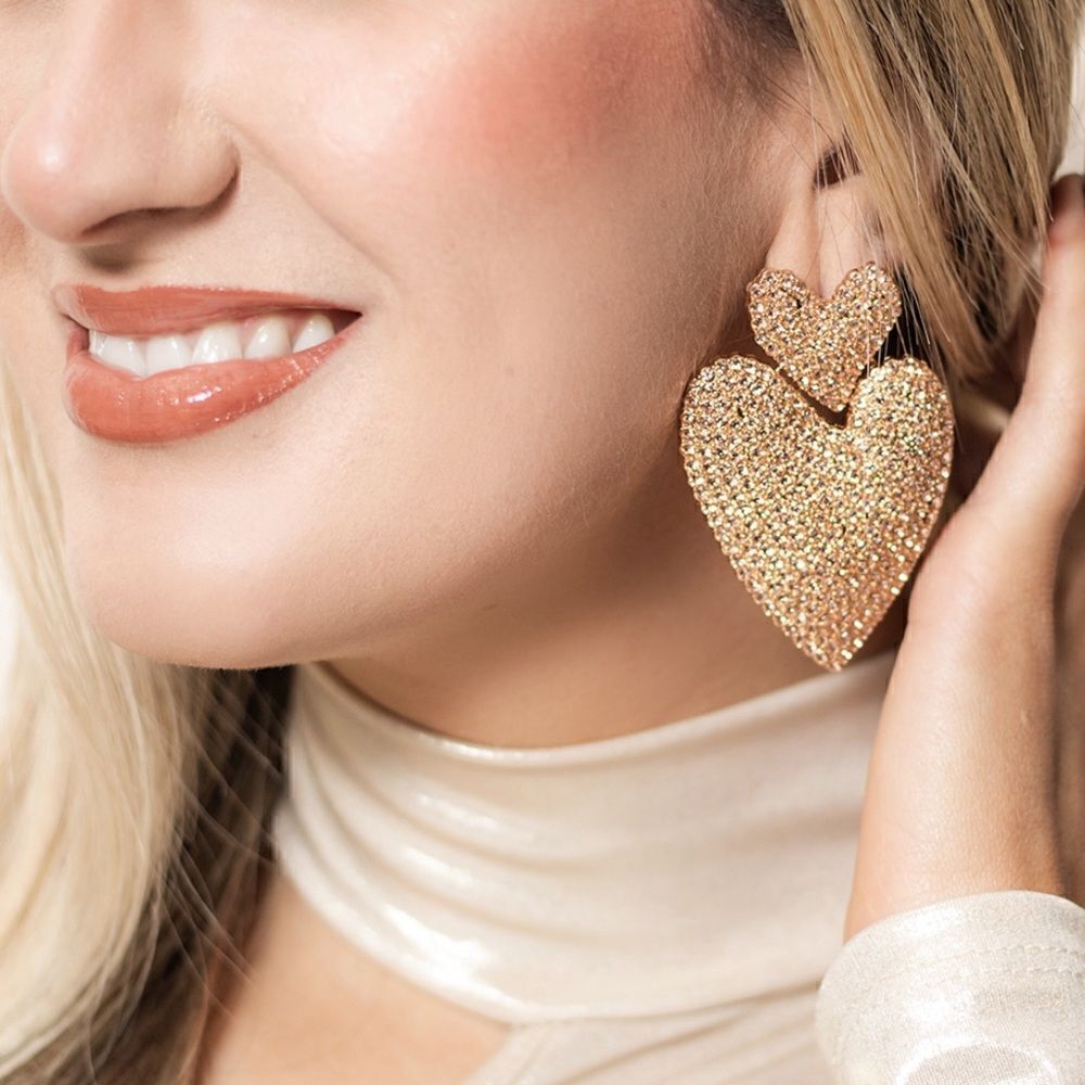heart dangle earrings  #226